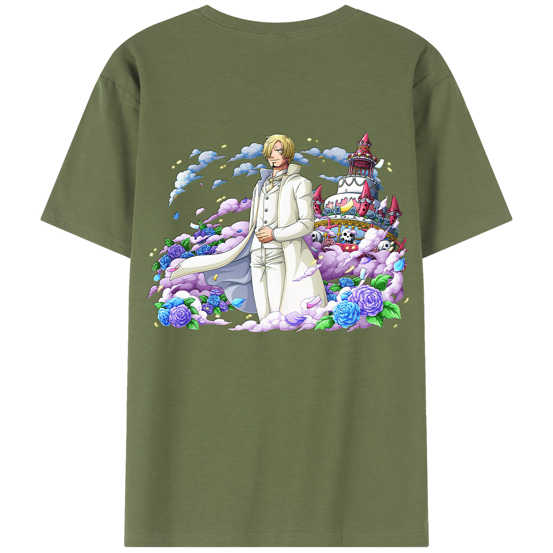 ワンピース サンジ ONE PIECE Sanji 綿100％半袖Tシャツ（背面プリント）